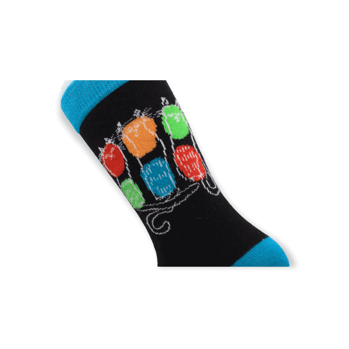 Unisex three cats novelty design cotton socks worn on the feet