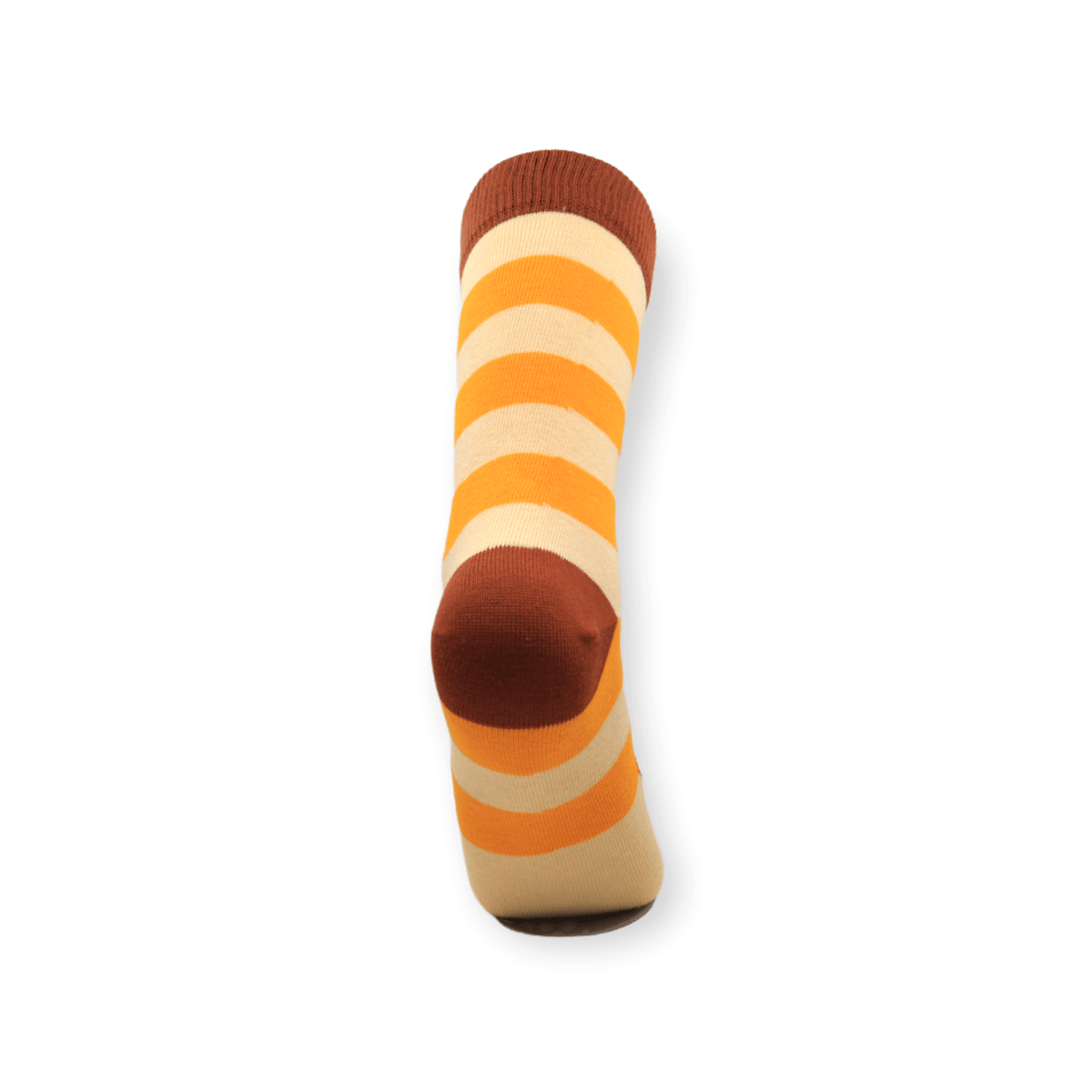 A pair of unisex fox design casual cotton socks laid flat